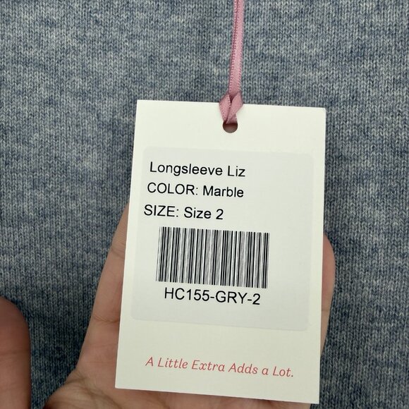 Kilte Collection Long Sleeve Washable Cashmere Liz Tee in Earl Grey 2/M Women's - Picture 3 of 8